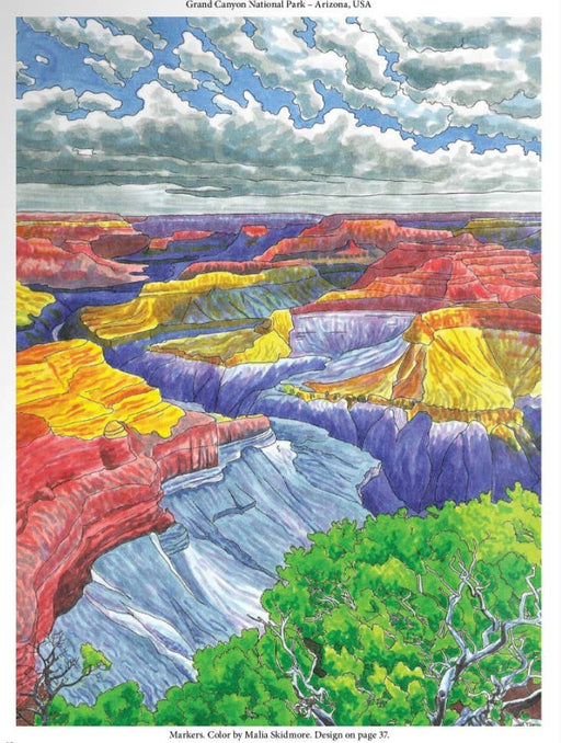 Coloring Book - National Parks, sample page