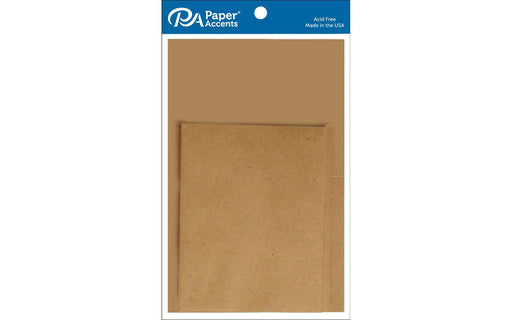 Paper Accents Card & Envelope 4 1⁄4x 5 1⁄2" Brown Bag 10pc | Paper Accents