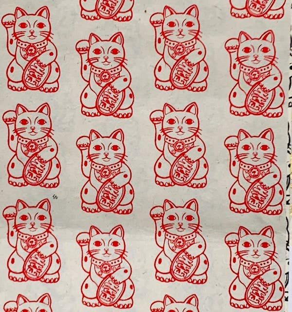 Lucky Cat Pattern Paper