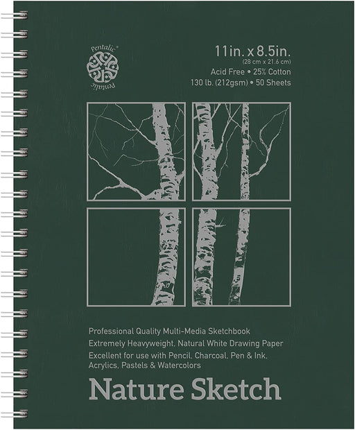 Pentalic Nature Sketch Pad, 11-Inch by 8-1/2-Inch | Pentalic