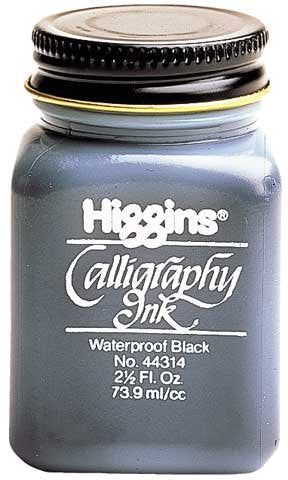 Higgins Black Calligraphy Ink 2.5 oz | Art Department LLC