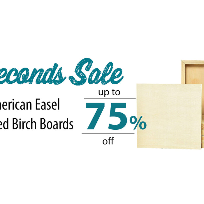 American Easel Cradled Birch Board Sale text save up to 75% off
