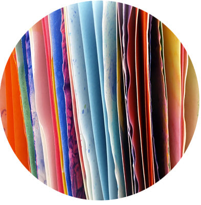 Colorful Decorative Papers standing vertically