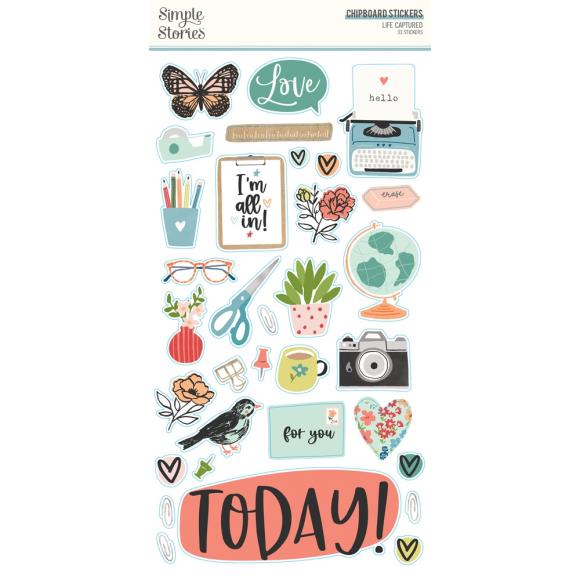 Life Captured Chipboard Stickers - Art Department LLC