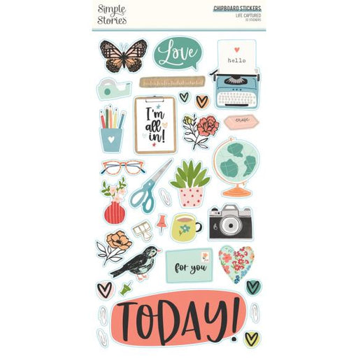 Life Captured Chipboard Stickers - Art Department LLC