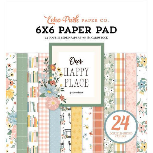 Happy Place Double - Sided Paper Pad 6"X6" - Art Department LLC