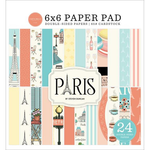 Paris Double - Sided Paper Pad 6"X6" - Art Department LLC