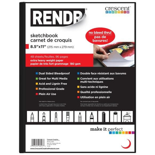 RENDR No Show Thru Hard Bound Sketch Book