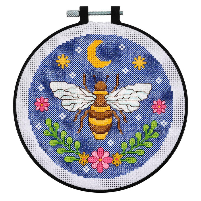 Bucilla ® Counted Cross Stitch Kit - Expressive Bee 6" - Art Department LLC