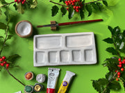 7 - Pan Ceramic Artist Paint Palette - Watercolor Supplies - Art Department LLC