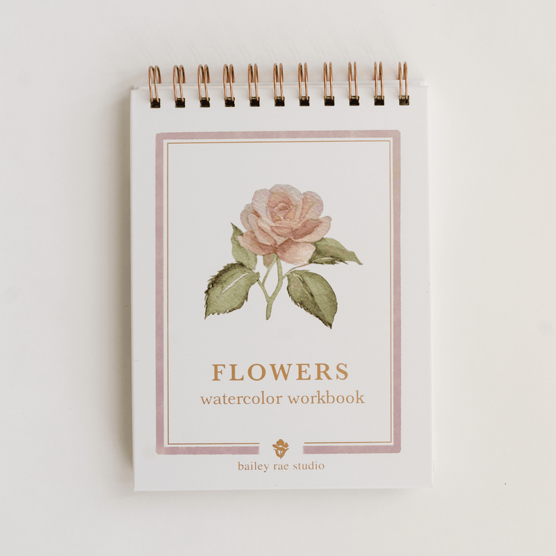 Flowers watercolor workbook - Art Department LLC