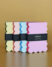 Scalloped Shaped Notepad | Peach + Persimmon Edge - Art Department LLC