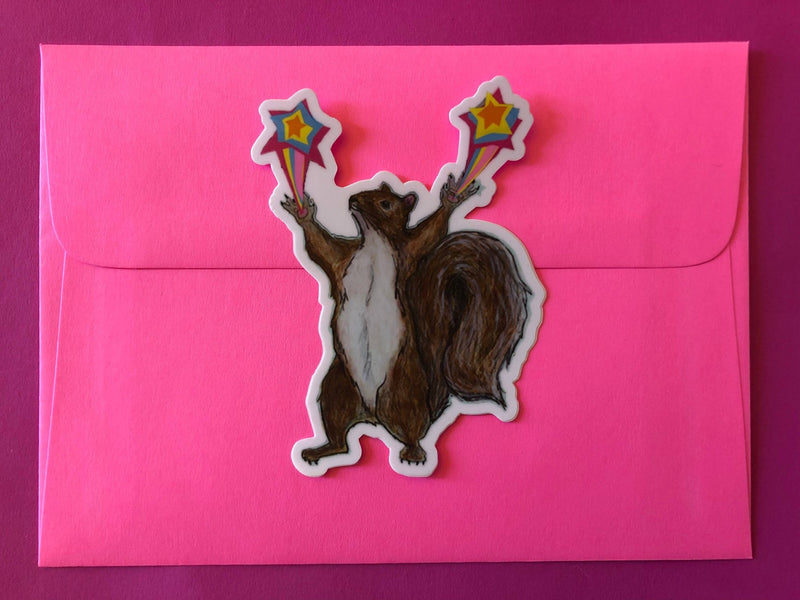 Magical Squirrel Sticker - Art Department LLC
