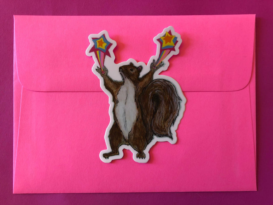 Magical Squirrel Sticker - Art Department LLC