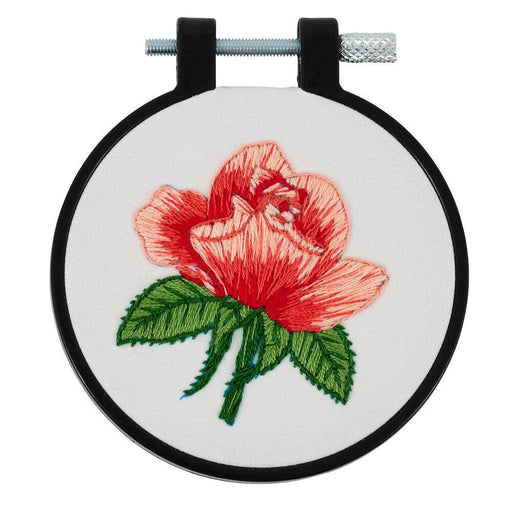 Bucilla® Stamped Embroidery Kit - Blooming Rose 3" - Art Department LLC