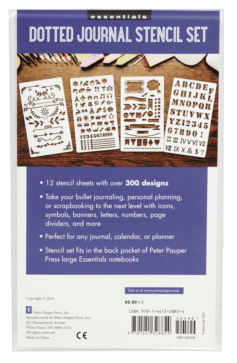 Essentials Dotted Journal Stencil Set - Art Department LLC