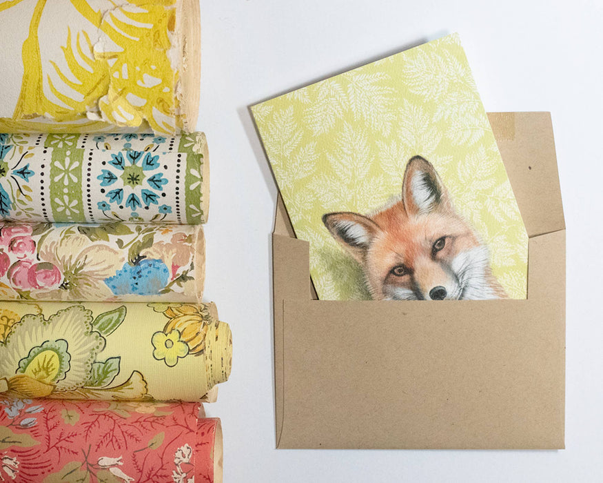 Red Fox - Note Card - Art Department LLC