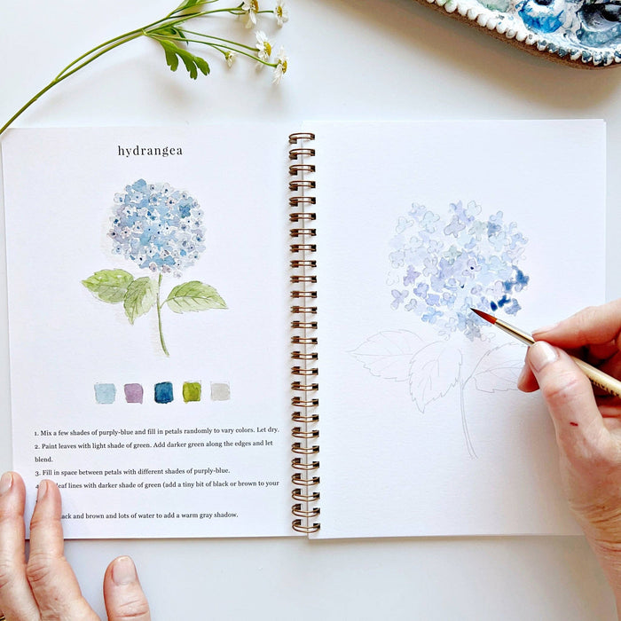 Flowers watercolor workbook - Art Department LLC
