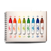 Jumbo Jots Dual Tip Dinosaur Stamp Markers - Set of 8 - Art Department LLC