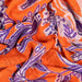 Farrah Lightweight Cotton Scarf - Orange/Purple Floral Print - Art Department LLC