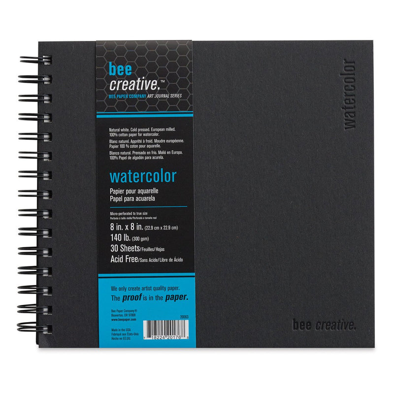 Bee Creative Watercolor Art Journal, 35 Sheet Wire Bound - Art Department LLC