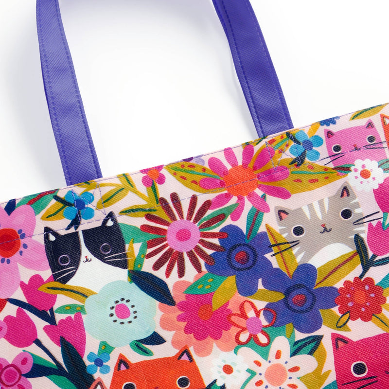 Blooming Cats Reusable Shopping Bag - Art Department LLC