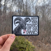 Keep Your Rosaries Off Our Ovaries Sticker | matte vinyl - Art Department LLC