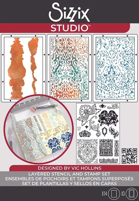 Studio Stamps & Stencil Sets - Ornate by Vic Hollins - Art Department LLC