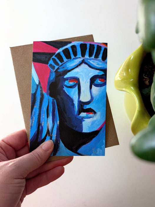 Protest Card, Lady Liberty