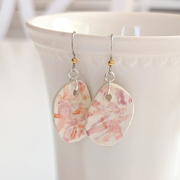 Handmade Ceramic Earrings – Painterly Abstracts - Art Department LLC