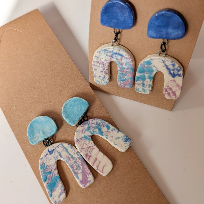 Handmade Ceramic Arch Earrings - Art Department LLC