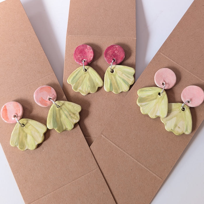 Handmade Ceramic Petal Earrings - Art Department LLC