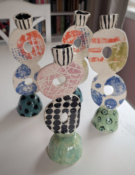 Funky Sculptural Candleholders - Art Department LLC