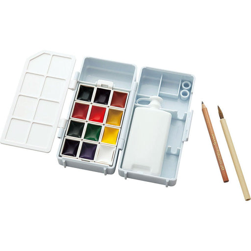 Kuretake Transparent Mini Watercolor Box - 12 Color Set