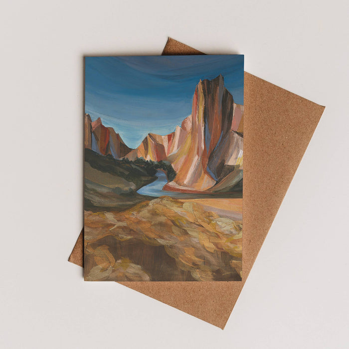Smith Rock III Greeting Card - Art Department LLC