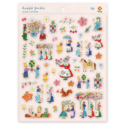 Aiko Fukawa Clear Stickers, Rabbit Garden