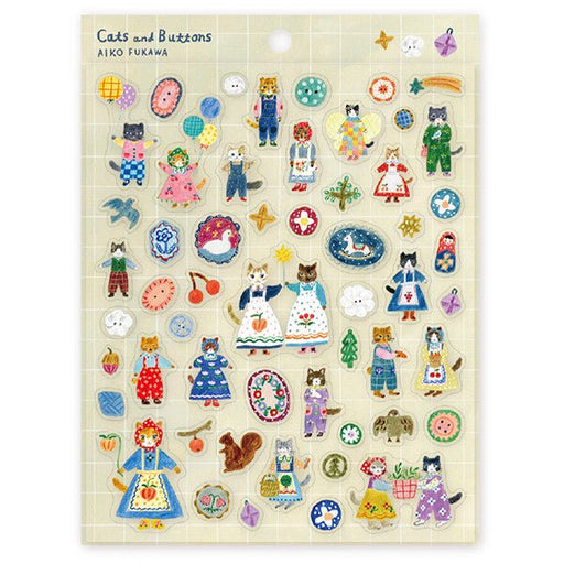 Aiko Fukawa Clear Stickers, Cats and Buttons