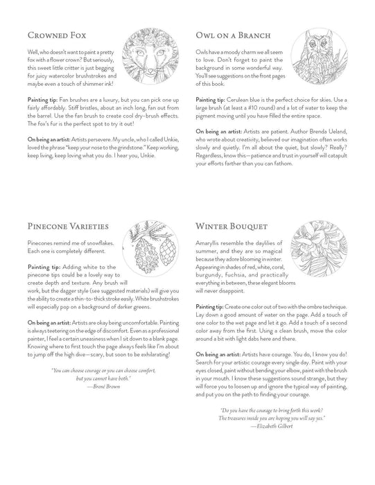 Kristy's Winter Cutting Garden: A Watercoloring Book - Art Department LLC