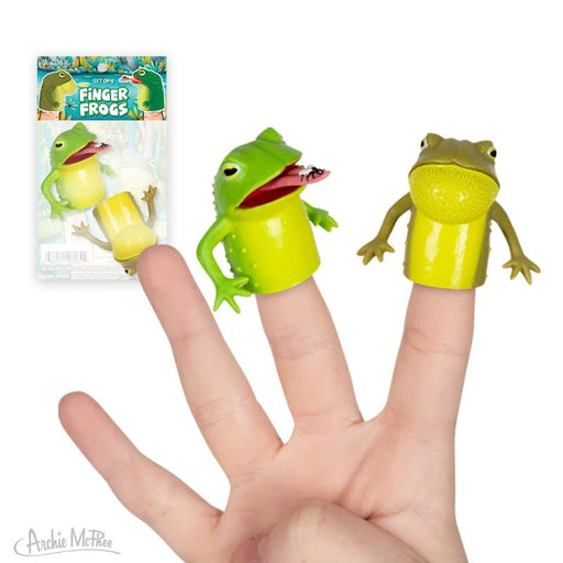 Finger Puppet Frogs, set of two - Art Department LLC