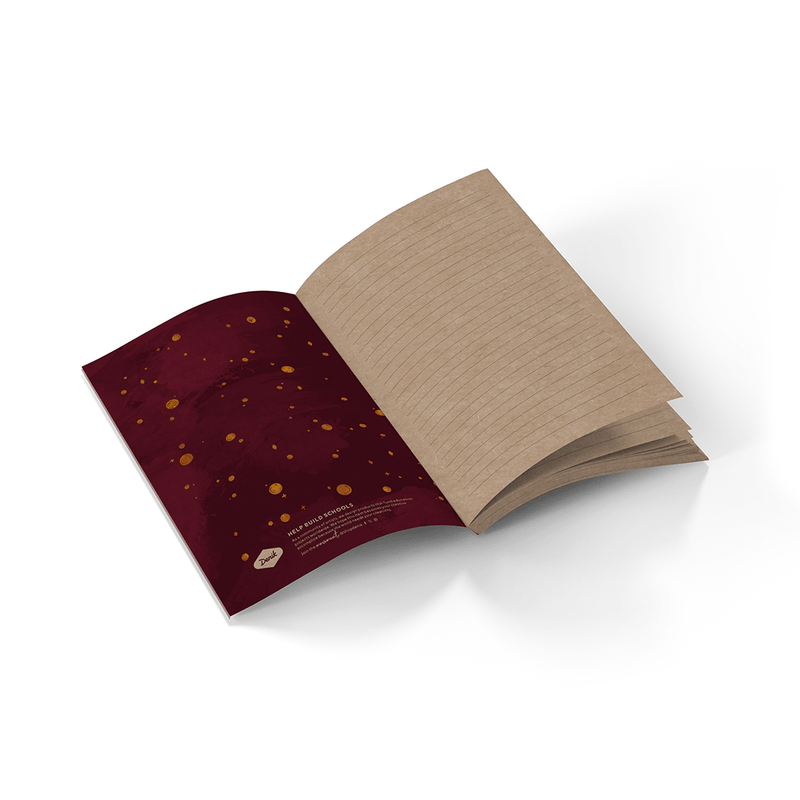 Purple Wings Kraft Layflat Notebook - Art Department LLC
