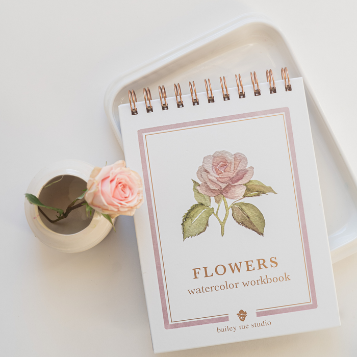 Flowers watercolor workbook