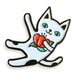 Cat with Flower Enamel Pin - Art Department LLC