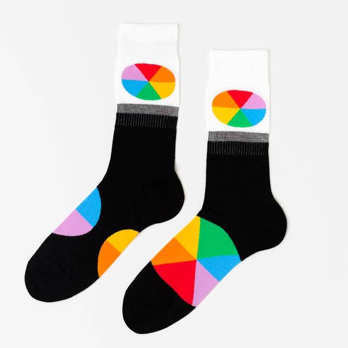 Color Wheel - Large Crew Socks - Art Department LLC