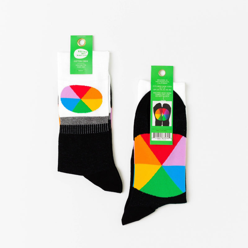Color Wheel - Large Crew Socks - Art Department LLC