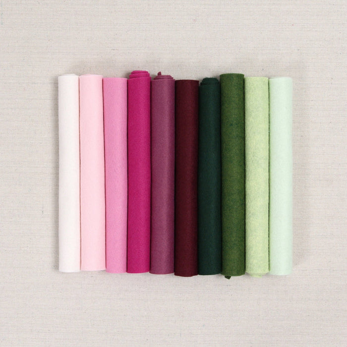 Wool Blend Felt Sheets, Cranberry Christmas - Art Department LLC