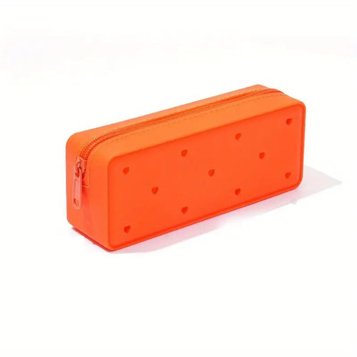 Silicone Pencil Case, Orange