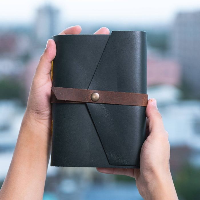 Leather Snap Journal with Lined Pages