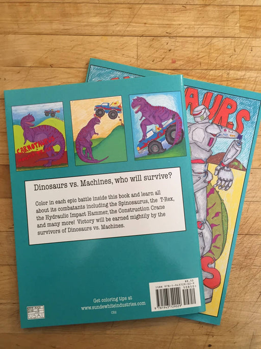 Coloring Book: Dinosaurs vs. Machines, The Earth Will Tremble - Art Department LLC