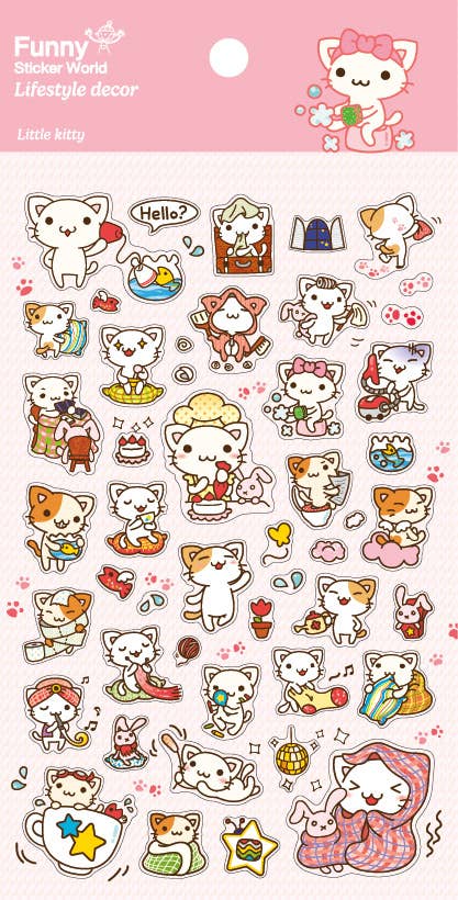 Little Cat Gel Stickers - Art Department LLC