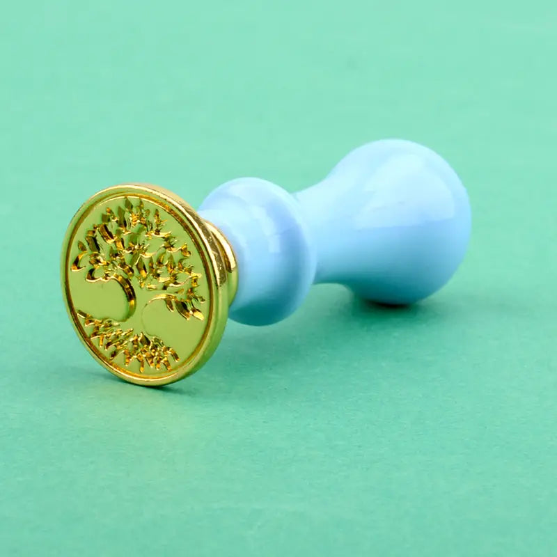 Crown & Wreath Initial Custom Wax Seal Stamp with Turquoise Wood Handl –  Nostalgic Impressions